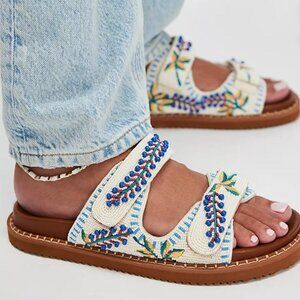 Free People Petite Bouquet Beaded Sandals
